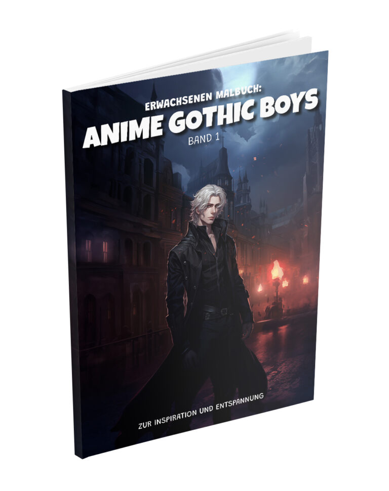 Mehr über den Artikel erfahren Erwachsenen Malbuch: Anime Gothic Boys – Band 1: Zur Inspiration und Entspannung