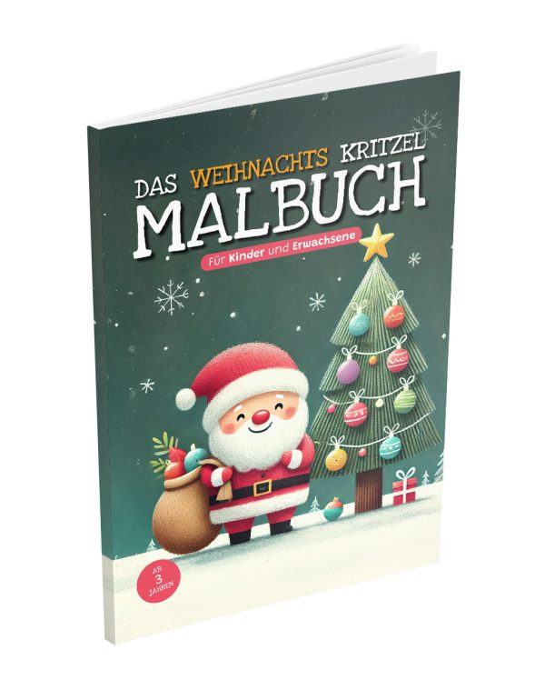 Das Weihnachts Kritzel Malbuch für Kinder und Erwachsene ab 3 Jahren